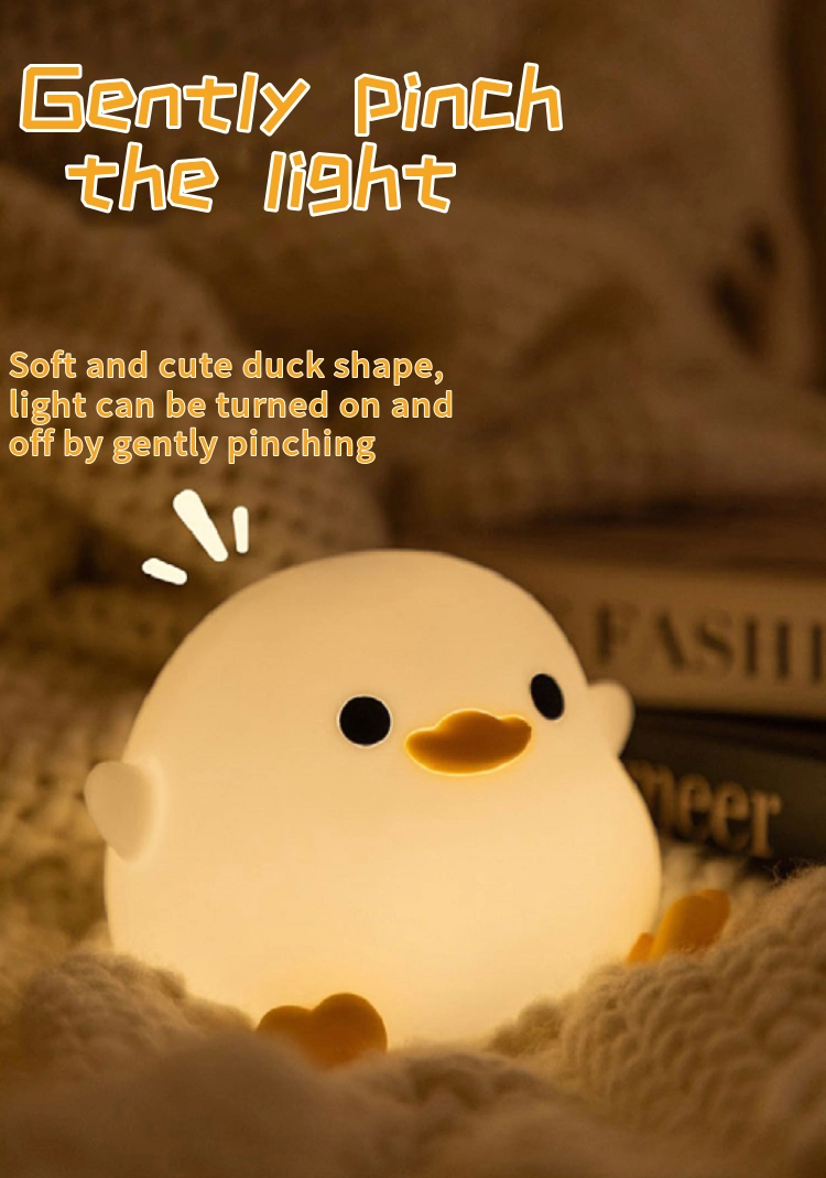 New Duck Bedside Light Bedroom Recharge Sleep Timed Creative Silicone Table Lamp