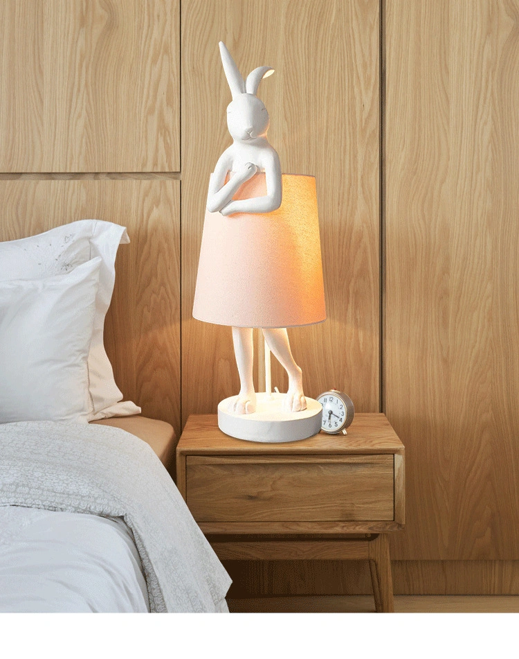 Nordic Zhongshan Indoor Children′s Room Apron Rabbit Lamp Animal Lamp.