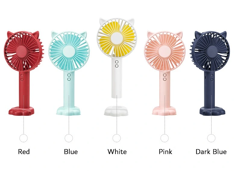 Summer Promotional Gift Amazon Hot Sale Drop Shipping Chargeable Fan Hand USB Desktop Fans Mini Small with Atmosphere Lamp Gifts