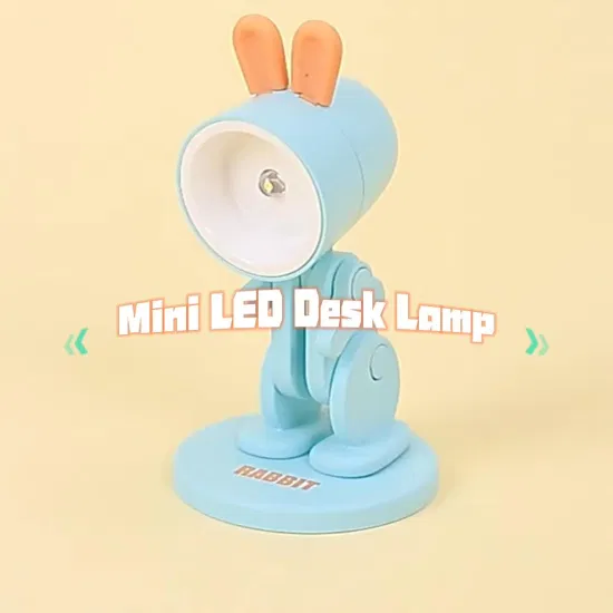 Горячая продажа светодиодный маленький милый настольный светильник для телефона регулируемый светильник с изображением кролика в виде животных
